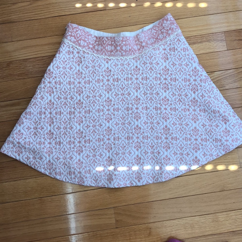 NWOT Free People Skirt, 4, pink with off white
